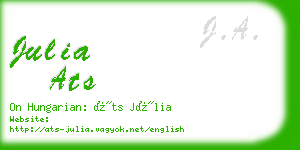 julia ats business card